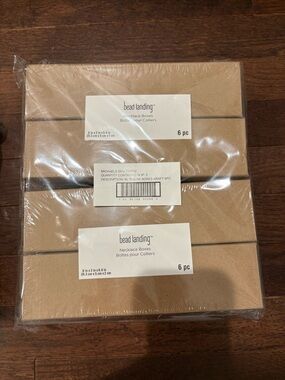 Cardboard Necklace Boxes Kraft Brown Jewelry Gift Bead Landing 24 pack 8x2x1